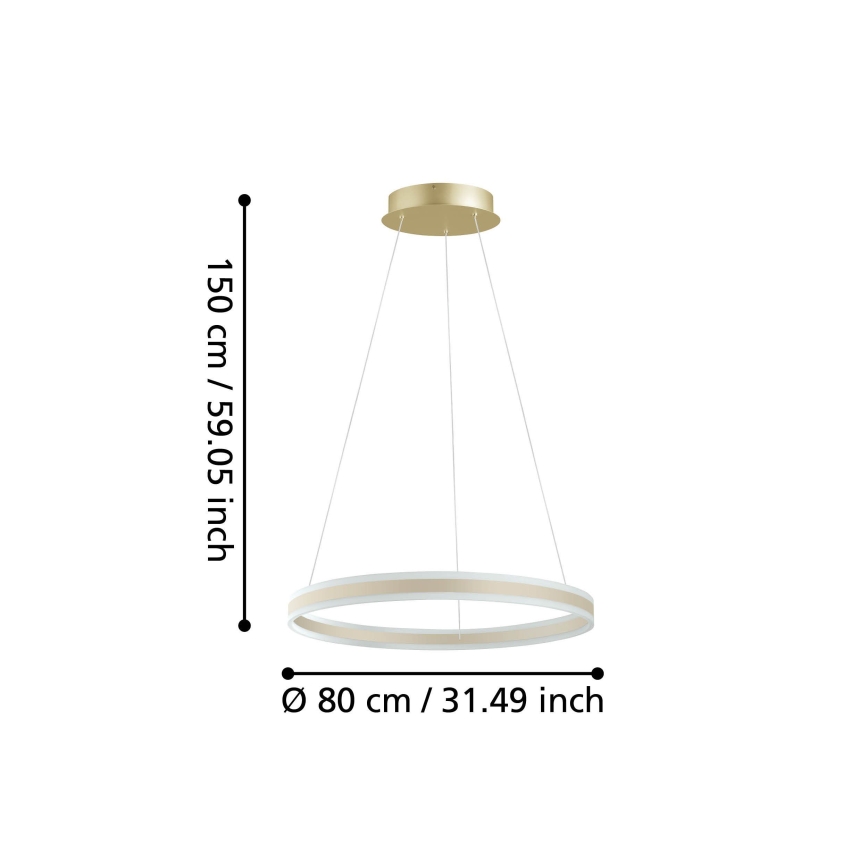 Eglo - LED Zatemnitveni lestenec na vrvici LED/78W/230V