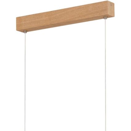 Eglo 39344 - LED lestenec na jekleni vrvi CLIMENE LED/17W/230V + LED/4,2W hrast