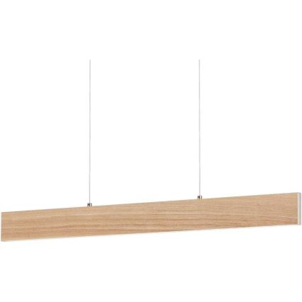 Eglo 39344 - LED lestenec na jekleni vrvi CLIMENE LED/17W/230V + LED/4,2W hrast