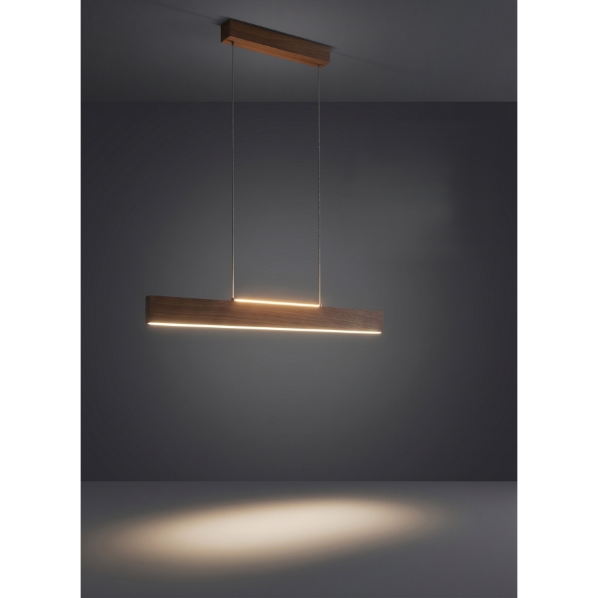 Eglo - LED lestenec na jekleni vrvici LED/17W/230V + LED/4,2W oreh