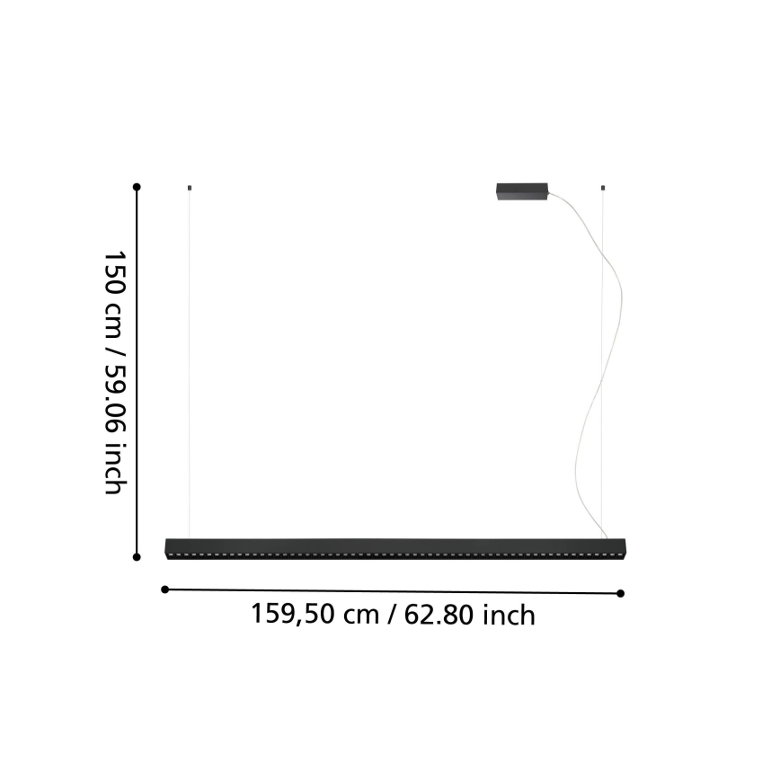 Eglo - LED Zatemnitveni lestenec na vrvici LED/30,5W/230V + LED/15,5W