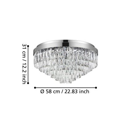 Eglo - Stropna svetilka 11xE14/40W/230V krom