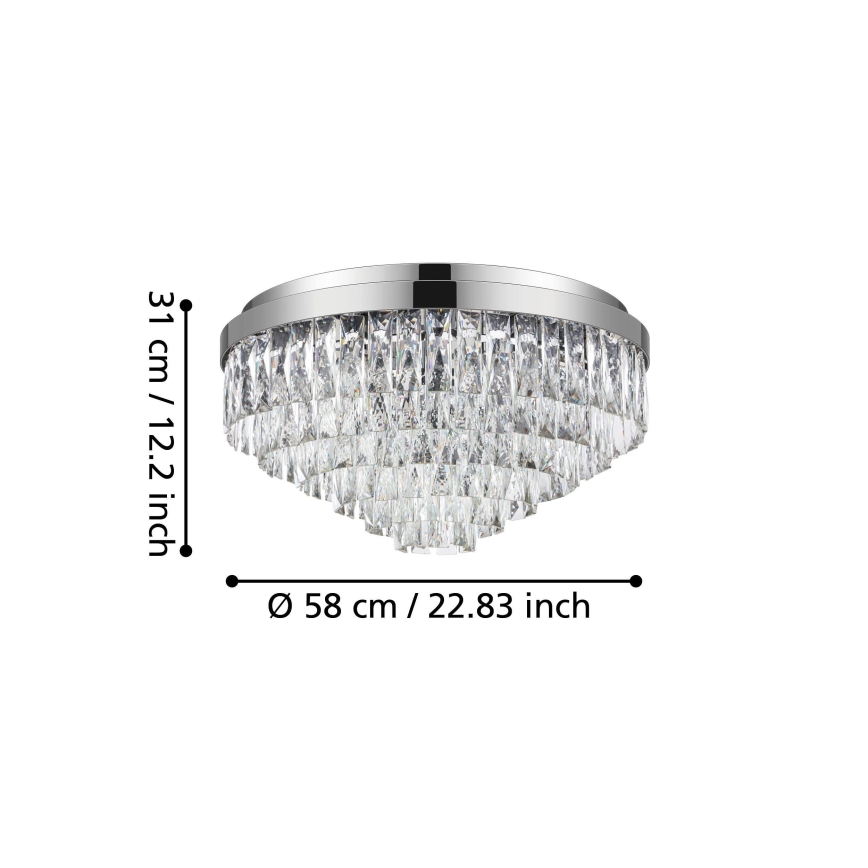 Eglo - Stropna svetilka 11xE14/40W/230V krom