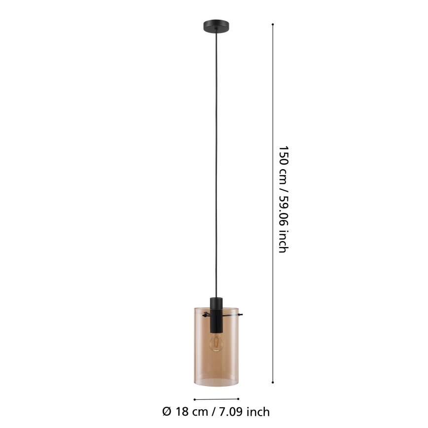 Eglo - Lestenec na vrvici 1xE27/40W/230V