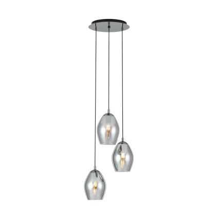 Eglo - Lestenec na vrvici 3xE27/60W/230V dimna