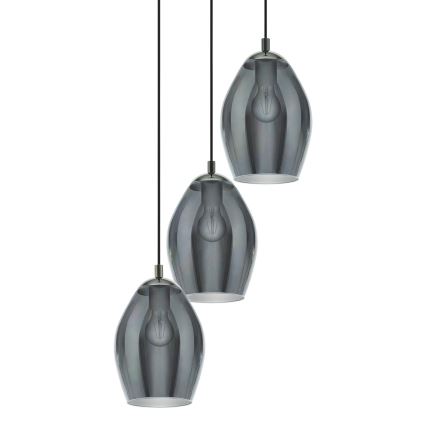 Eglo - Lestenec na vrvici 3xE27/60W/230V dimna