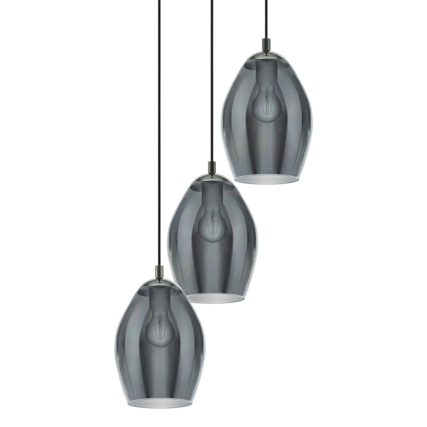 Eglo - Lestenec na vrvici 3xE27/60W/230V dimna
