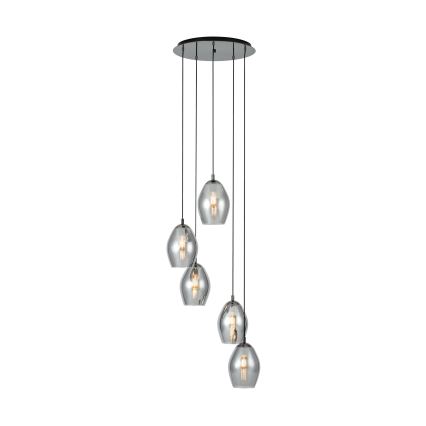 Eglo - Lestenec na vrvici 5xE27/60W/230V dimna