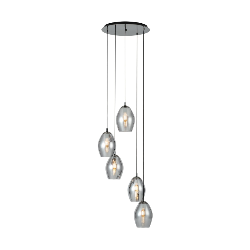 Eglo - Lestenec na vrvici 5xE27/60W/230V dimna