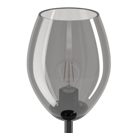 Eglo - Namizna svetilka 1xE27/60W/230V črna/dimna