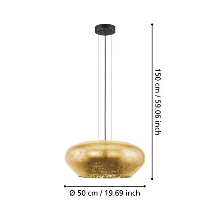 Eglo - Lestenec na vrvici 3xE27/20W/230V