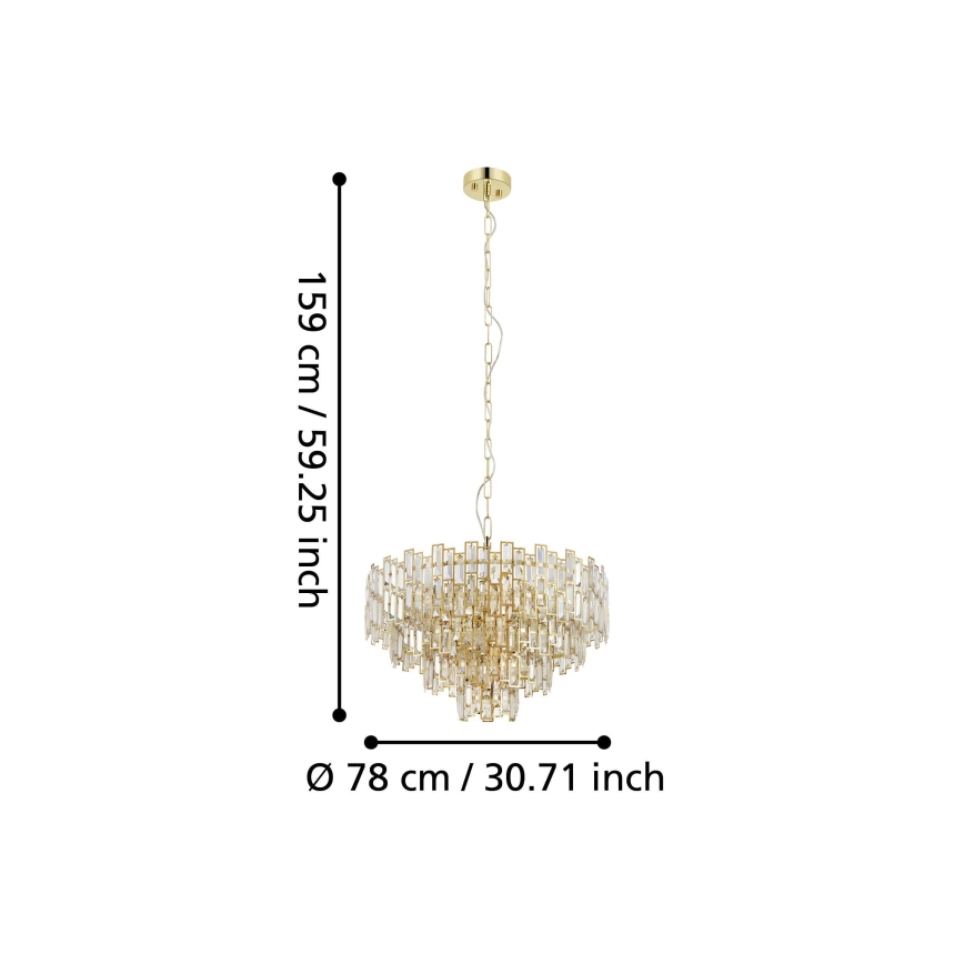 Eglo - Lestenec na verigi 10xE14/25W/230V d. 78 cm