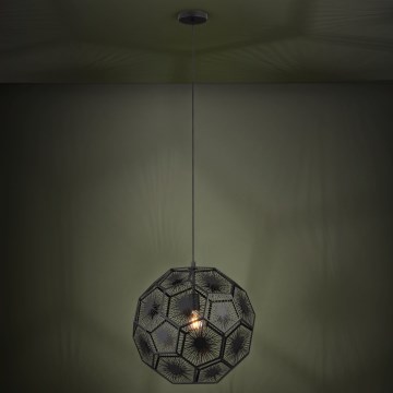 Eglo 39619 - Lestenec na vrvici 1xE27/60W/230V pr. 50 cm črna