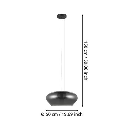 Eglo - Lestenec na vrvici 3xE27/20W/230V