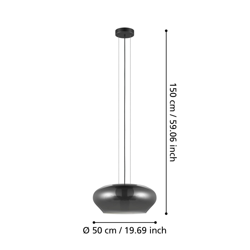 Eglo - Lestenec na vrvici 3xE27/20W/230V