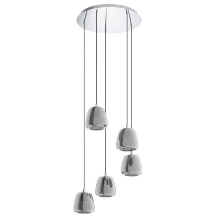 Eglo - Lestenec na vrvici 5xE27/40W/230V dimna