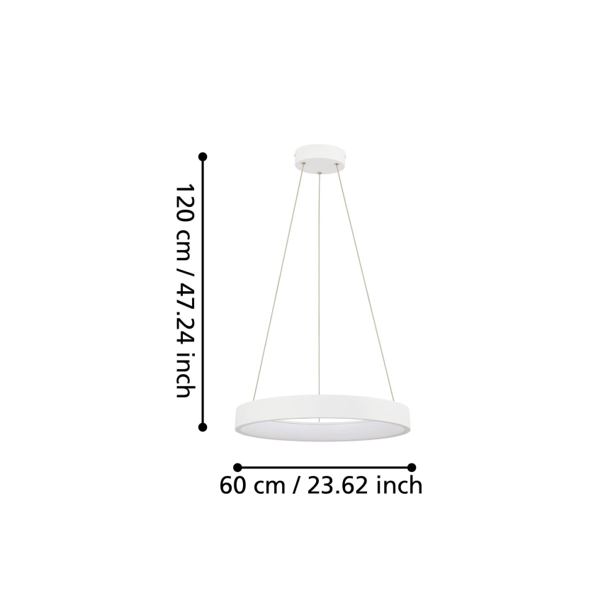 Eglo - LED Zatemnitveni lestenec na vrvici LED/34W/230V