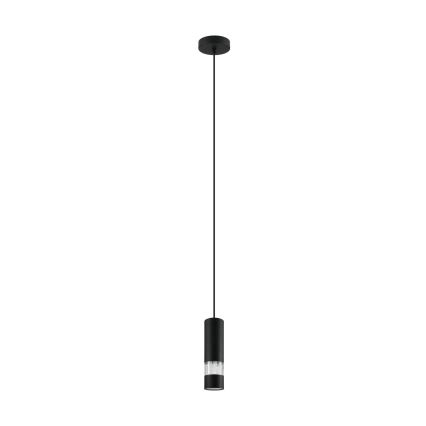 Eglo - LED Lestenec na vrvici 1xGU10/4,6W/230V črna