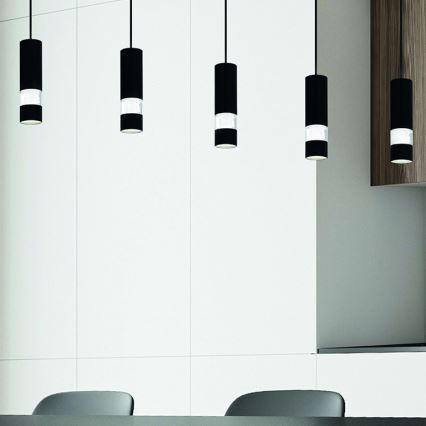 Eglo - LED Lestenec na vrvici 5xGU10/4,6W/230V črna