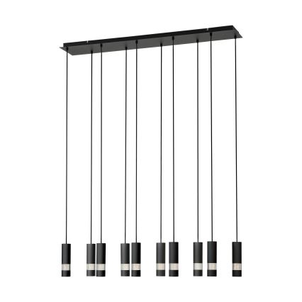 Eglo - LED Lestenec na vrvici 10xGU10/4,6W/230V črna