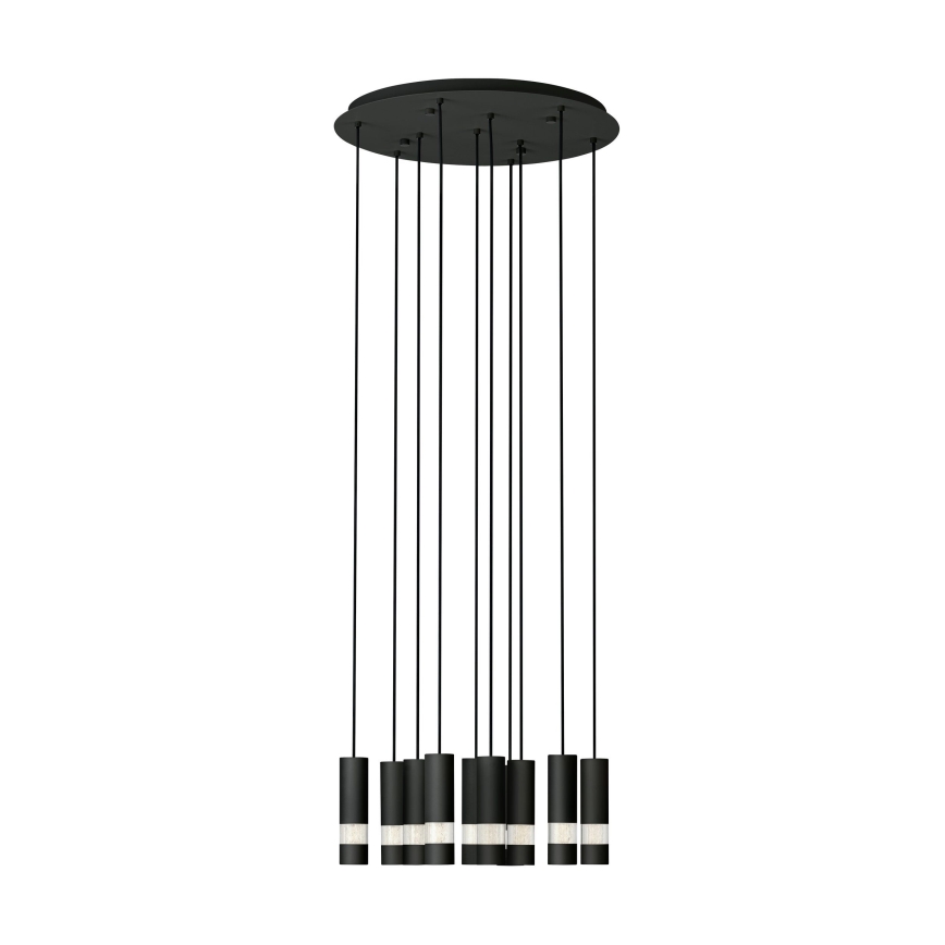 Eglo - LED Lestenec na vrvici 10xGU10/4,6W/230V črna