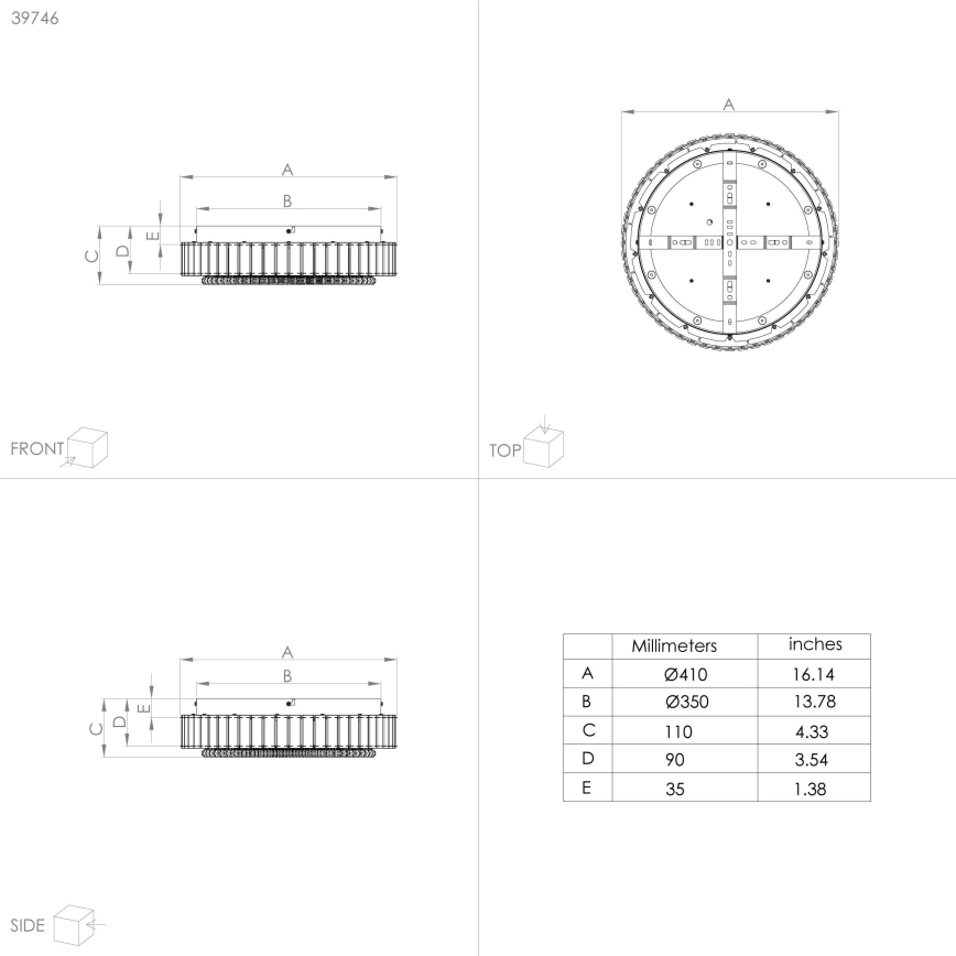 Eglo - LED Zatemnitvena stropna svetilka LED/23,5W/230V