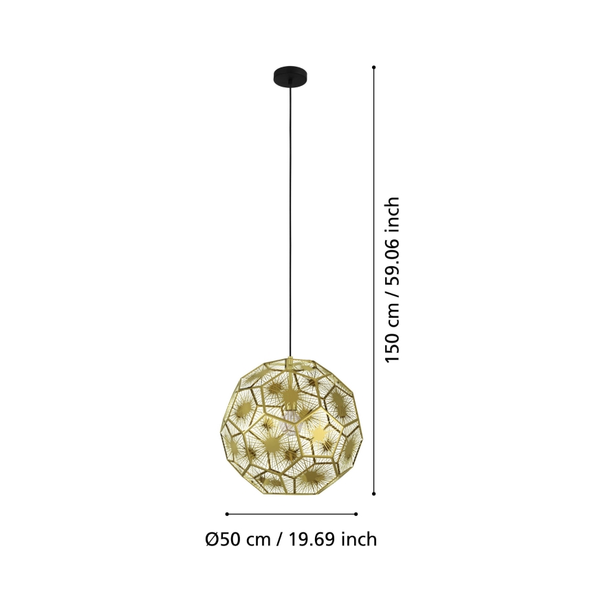 Eglo - Lestenec na vrvici 1xE27/60W/230V d. 50 cm