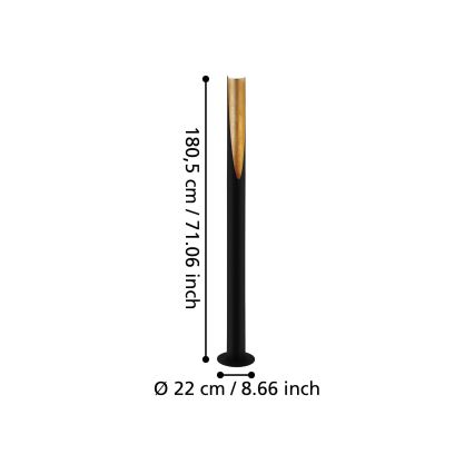 Eglo - LED Talna svetilka 1xGU10/4,7W/230V črna/zlata
