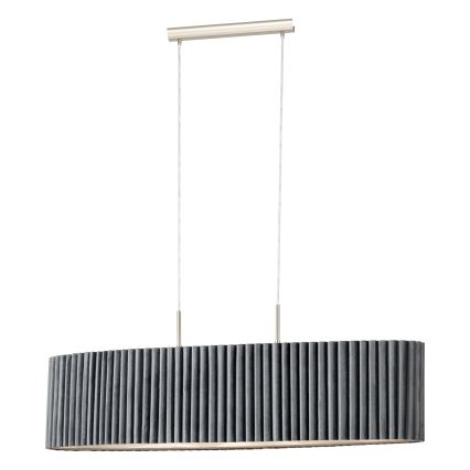 Eglo - Lestenec na vrvici 2xE27/40W/230V siv