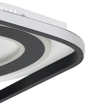Eglo - LED Zatemnitvena stropna svetilka LED/21,5W/230V + LED/10,5W + LED/3W 3000-6500K črna + Daljinski upravljalnik