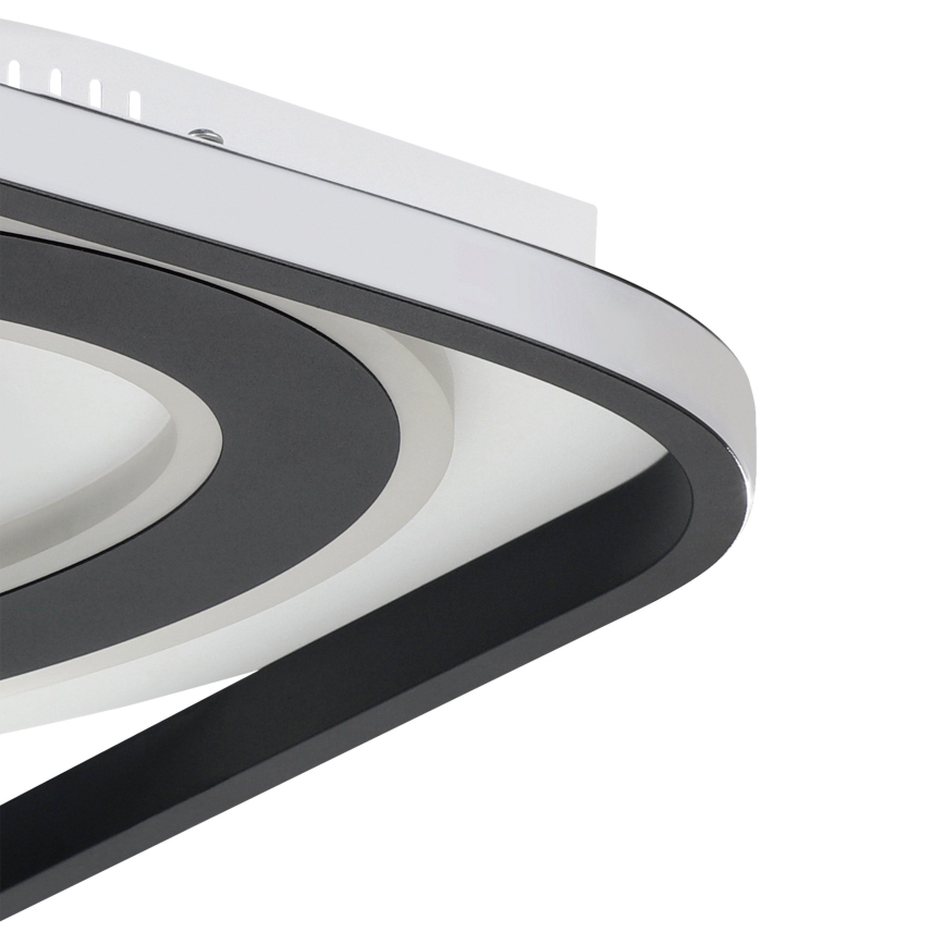 Eglo - LED Zatemnitvena stropna svetilka LED/21,5W/230V + LED/10,5W + LED/3W 3000-6500K črna + Daljinski upravljalnik