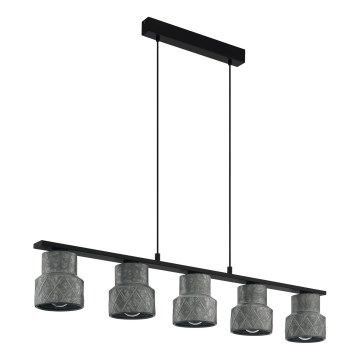 Eglo 39855 - Lestenec z obesnim kablom HILCOTT 5xE27/40W/230V