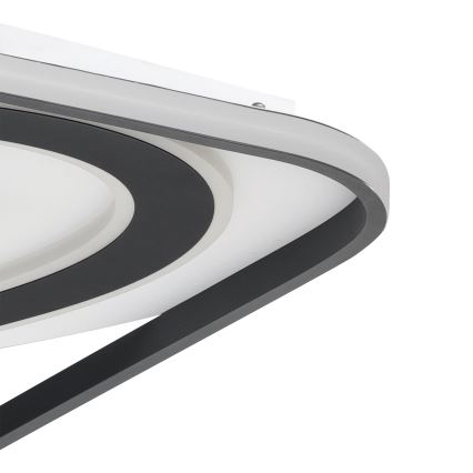 Eglo - LED Zatemnitvena stropna svetilka LED/28W/230V+LED/13W+ LED/2,8W 3000-6500K črna + Daljinski upravljalnik
