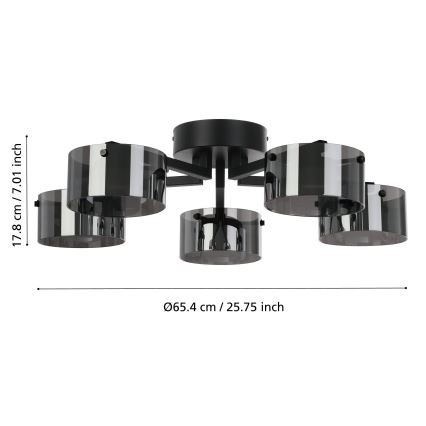Eglo - LED Zatemnitveni lestenec 5xLED/5,4W/230V