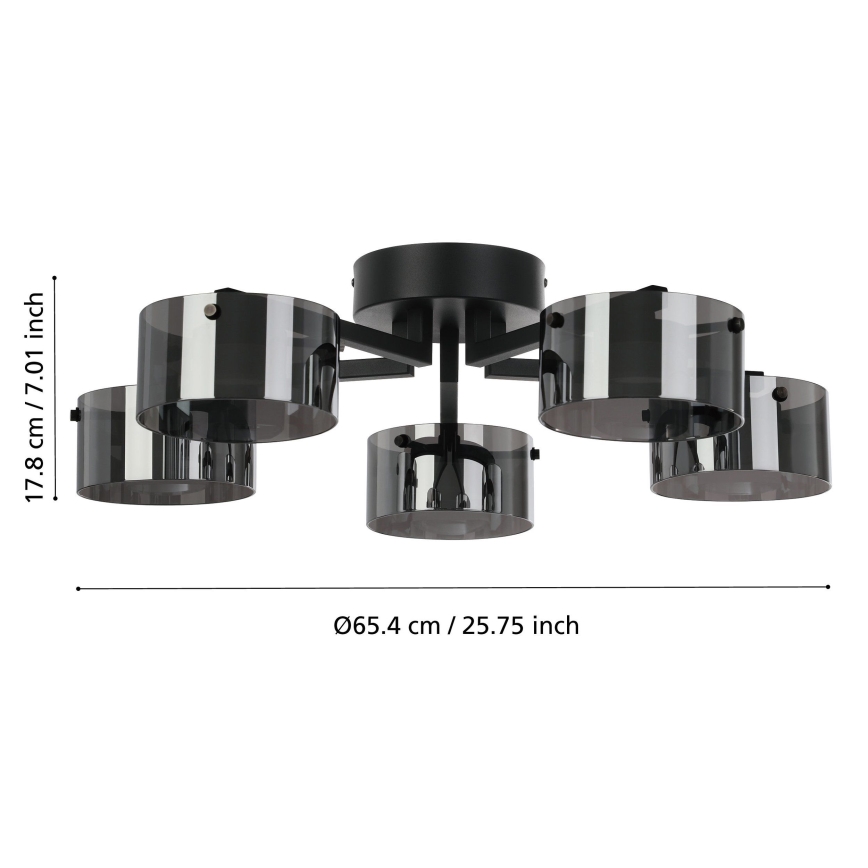 Eglo - LED Zatemnitveni lestenec 5xLED/5,4W/230V