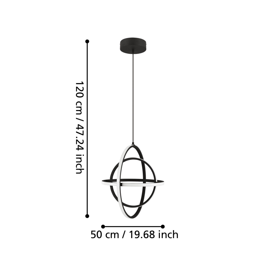 Eglo - LED Lestenec na vrvici LED/38W/230V