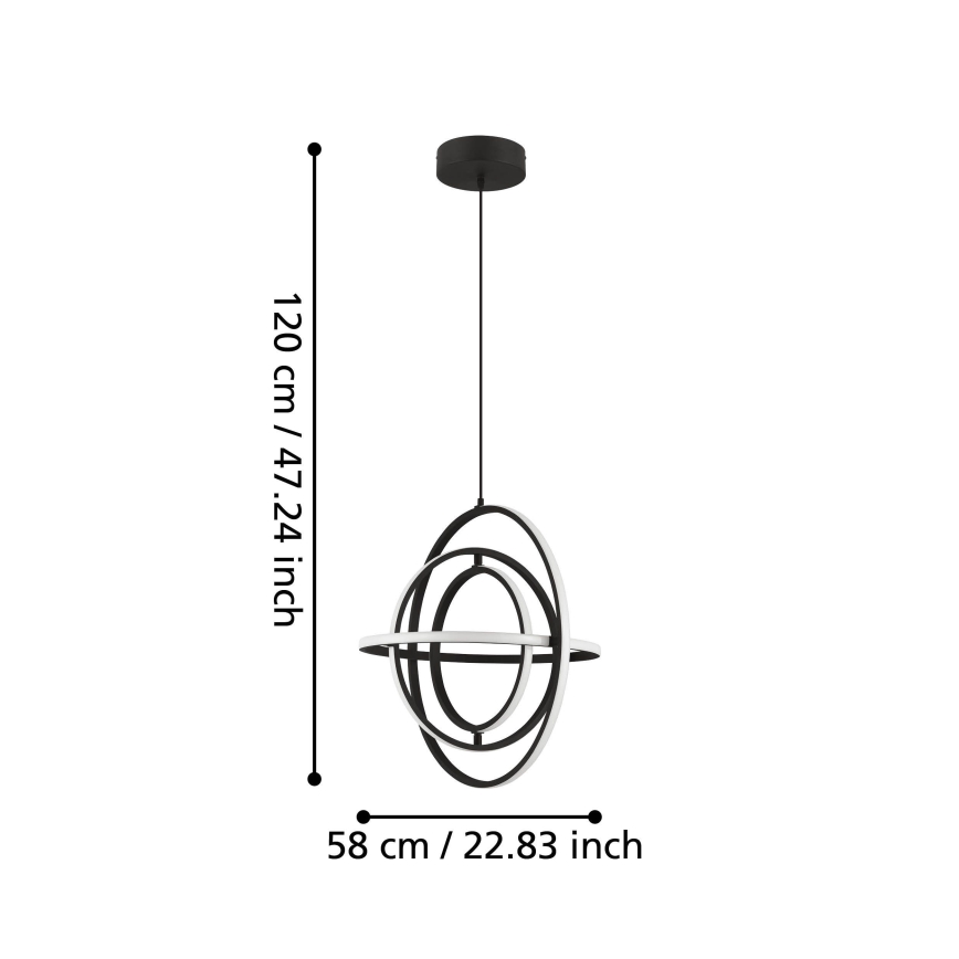 Eglo - LED Lestenec na vrvici LED/44W/230V