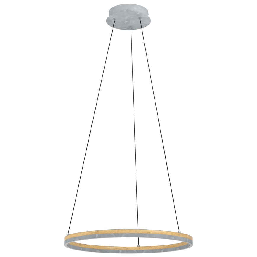 Eglo - LED Zatemnitveni lestenec na vrvici LED/36W/230V 3000K siva/hrast