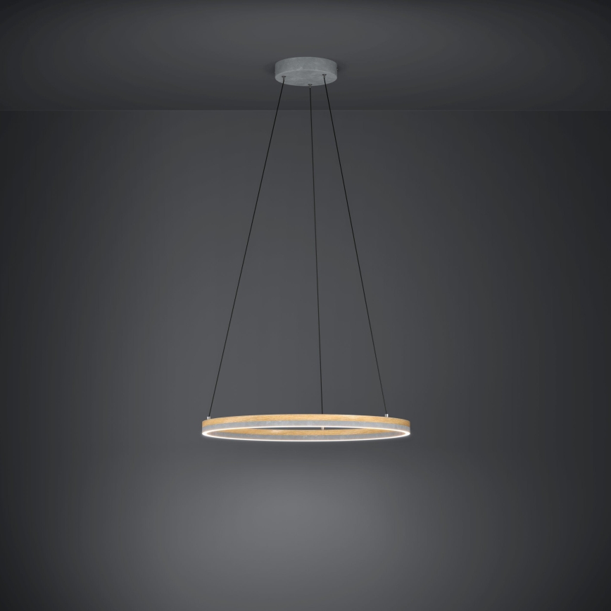 Eglo - LED Zatemnitveni lestenec na vrvici LED/36W/230V 3000K siva/hrast