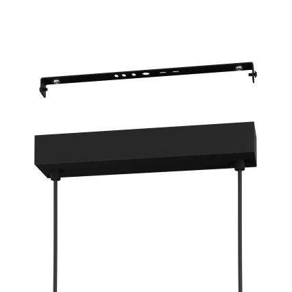 Eglo - LED Zatemnitveni lestenec na vrvici LED/57,5W/230V 3000K črna + Daljinski upravljalnik