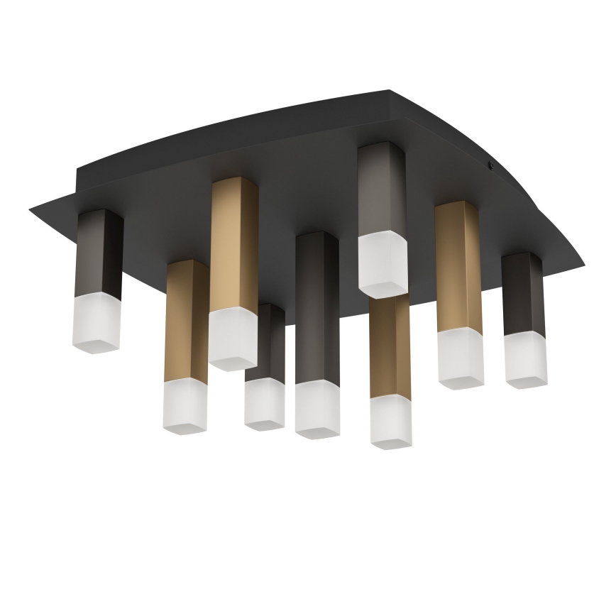 Eglo - LED Zatemnitvena stropna svetilka 9xLED/3,1W/230V 3000K antracit/zlata