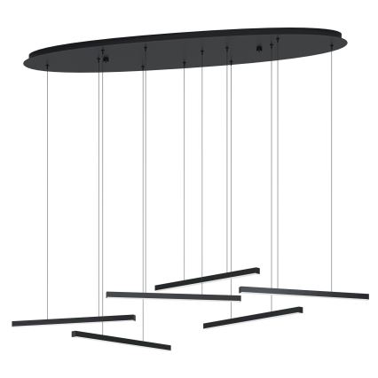 Eglo - LED Zatemnitveni lestenec na vrvici 6xLED/8,4W/230V 3000K črna