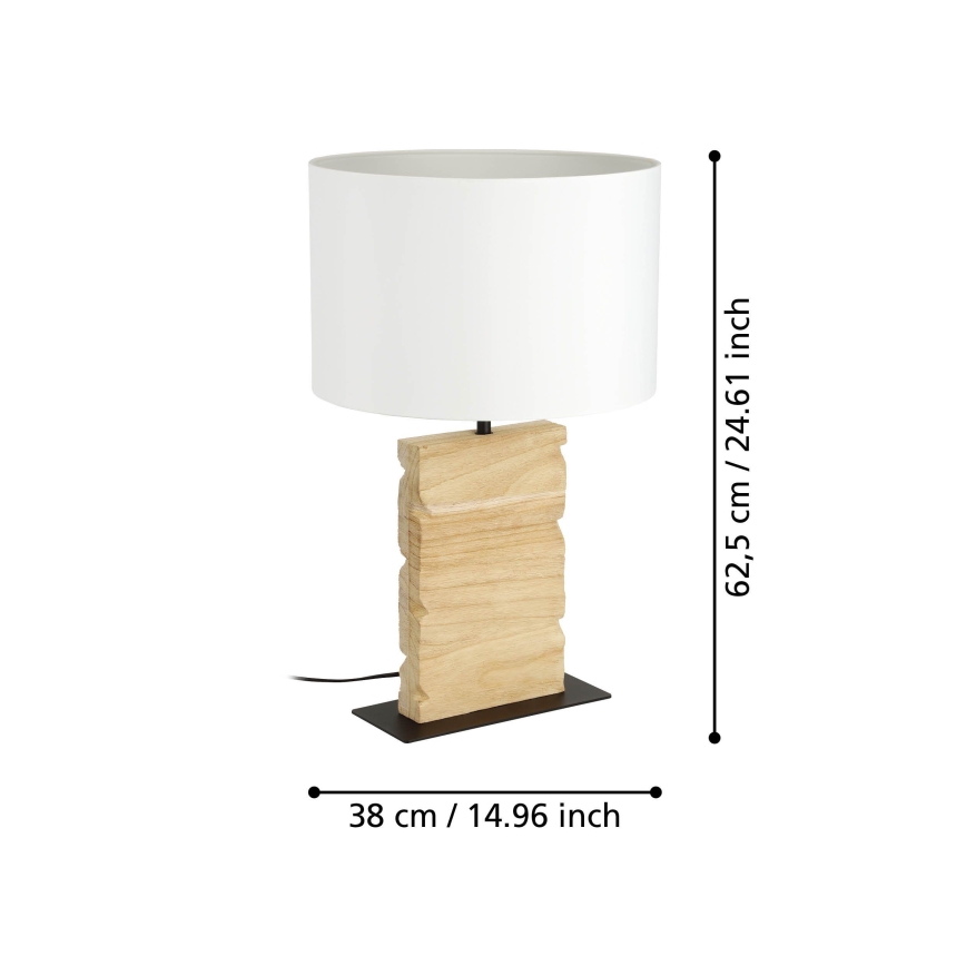 Eglo - Namizna svetilka 1xE27/40W/230V 62,5 cm rjava