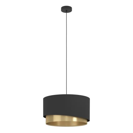 Eglo - Lestenec na vrvici 1xE27/40W/230V črna/zlata