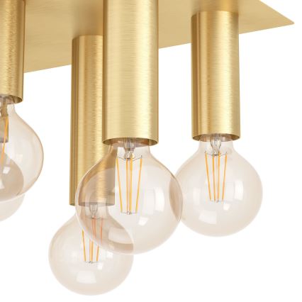 Eglo - Stropna svetilka 8xE27/40W/230V zlata