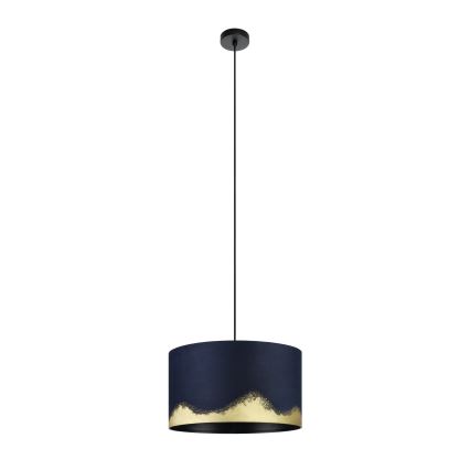 Eglo - Lestenec na vrvici 1xE27/40W/230V pr. 38 cm modra/zlata