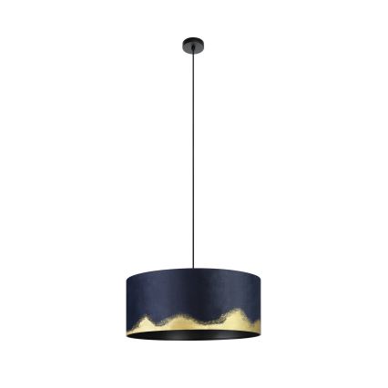 Eglo - Lestenec na vrvici 1xE27/40W/230V pr. 53 cm modra/zlata
