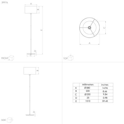 Eglo - Talna svetilka 1xE27/40W/230V modra/zlata