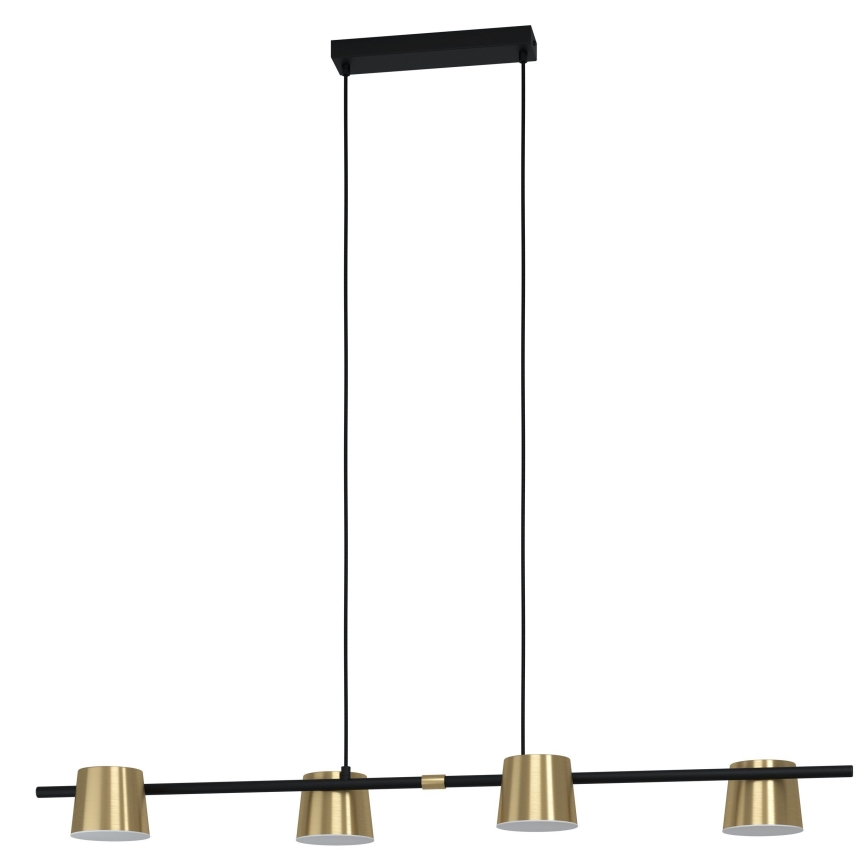 Eglo - LED Lestenec na vrvici 4xGU10/4,6W/230V 3000K zlata