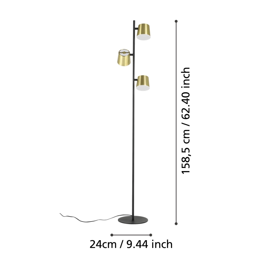 Eglo - LED Talna svetilka 3xGU10/4,6W/230V 3000K zlata
